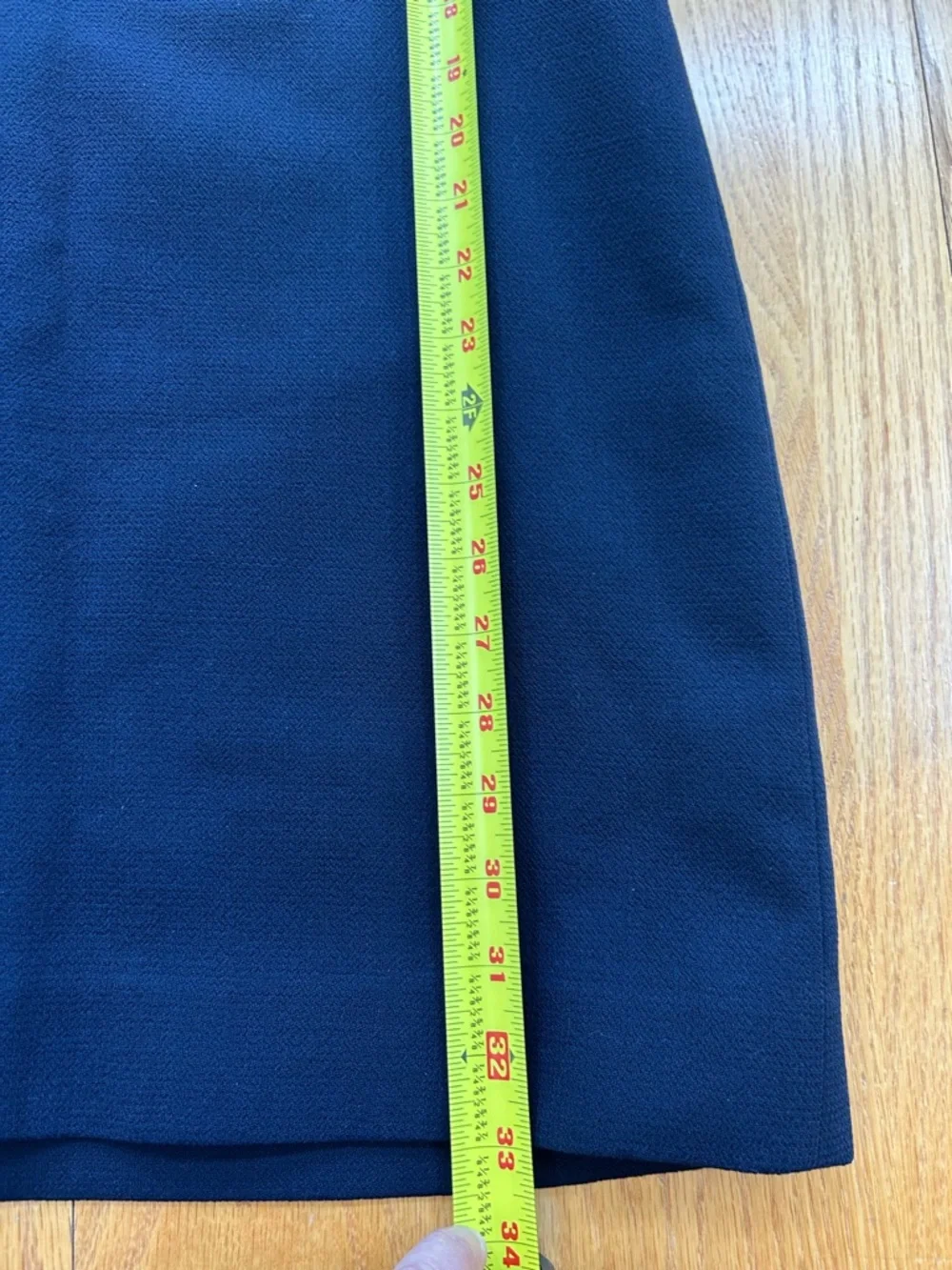 J. Crew Size 6 Navy Blue Wool Crepe V-Neck Shift Dress 3/4 Sleeve‎ Lined 97450
